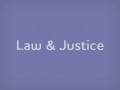 School of Law and Justice - Print: Pantone 7447 - CMYK: 60; 58; 0; 19 - Web: #62609A