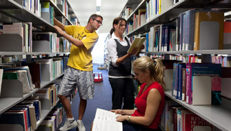 Students in the library