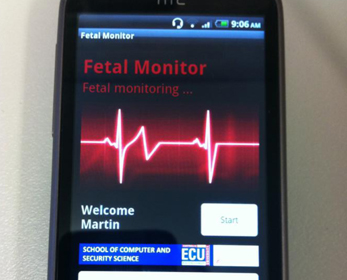 A screenshot of the Mobile Fetal and Maternal Health Monitor application
