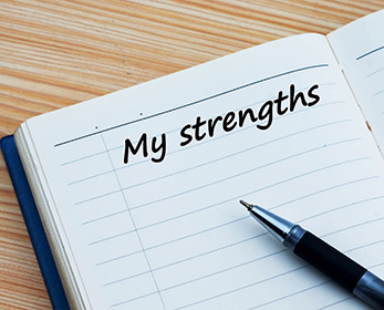 Notebooks saying 'My Strengths' 