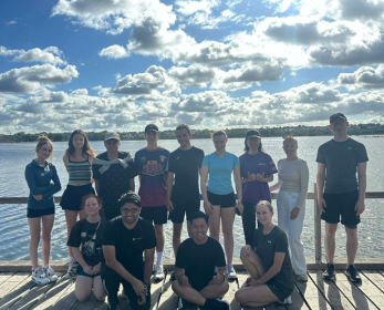 ECU Active Students on a day out together on a jetty